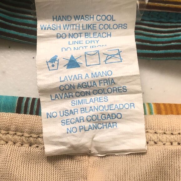 Boho Grunge Sporty Tankini Swimwear 2X Boy Shorts Women 2-Piece Hippie Retro 70s - Picture 8 of 8